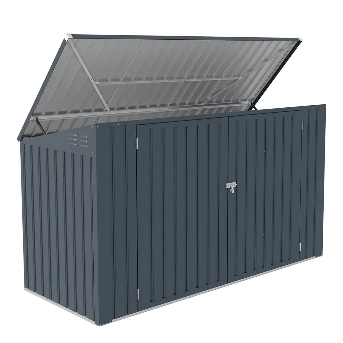 Fornorth Cubrecontenedores 237 × 101 × 131 cm – Gris oscuro