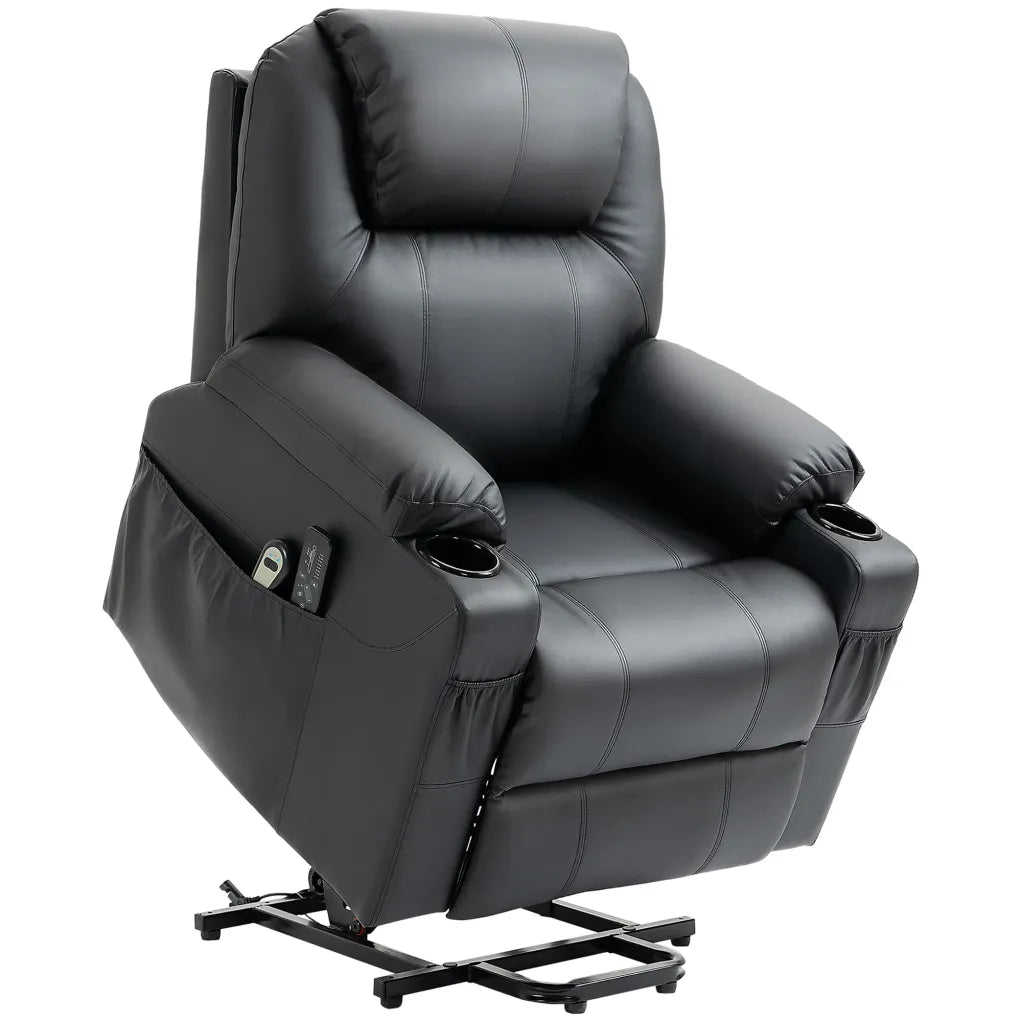 HOMCOM Sillón elevador eléctrico con masaje y función reclinable