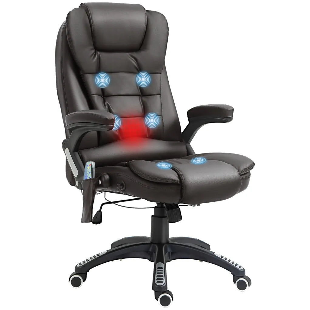 HOMCOM Sillón de oficina ejecutivo con masaje, calefacción y altura regulable