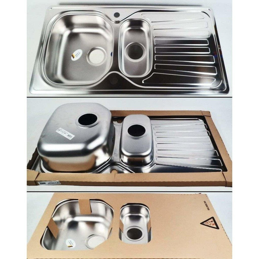 Eurodomo Fregadero empotrable Solaris 60, 96,5 × 50 cm – Acero cromo-níquel liso, artículo de segunda selección, otro estado