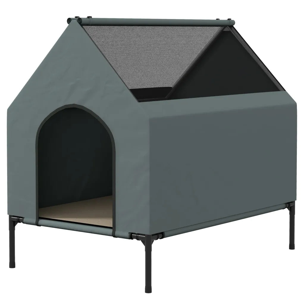 PawHut Caseta para perro 81 × 54 × 78 cm con ventana de malla y bolsa de transporte
