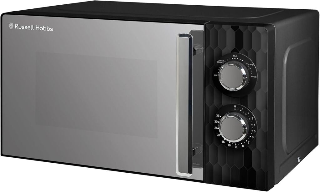 Russell Hobbs Honeycomb RHMM715G Microondas solo manual 17 L 700 W – 5 niveles de potencia, temporizador y descongelación, gris