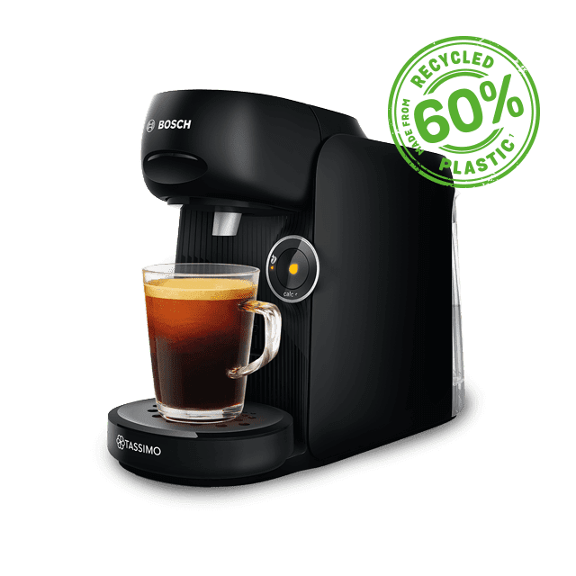 Finesse Friendly Black Cafetera de cápsulas – Compacta, negra, fácil de usar para un café rápido