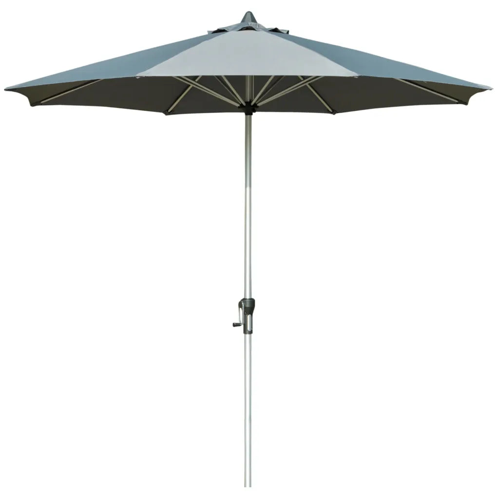 Outsunny Sombrilla 2,7 m con manivela y protección UV – Gris oscuro