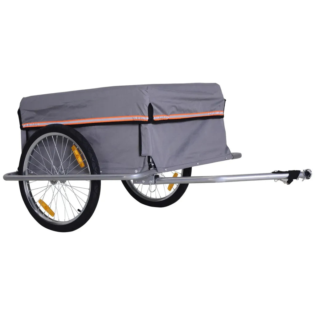 HOMCOM Remolque de bicicleta de carga plegable con gran caja de transporte