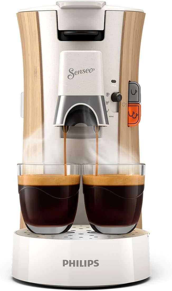 Philips Senseo Select CSA240/20 Cafetera de monodosis – Intensidad Plus, función memoria, plástico reciclado, negro Eco