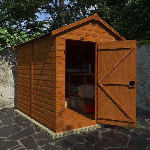 TigerFlex Shiplap Apex Caseta de jardín sin ventanas – Caseta robusta de madera con tejado a dos aguas para un almacenamiento seguro y discreto