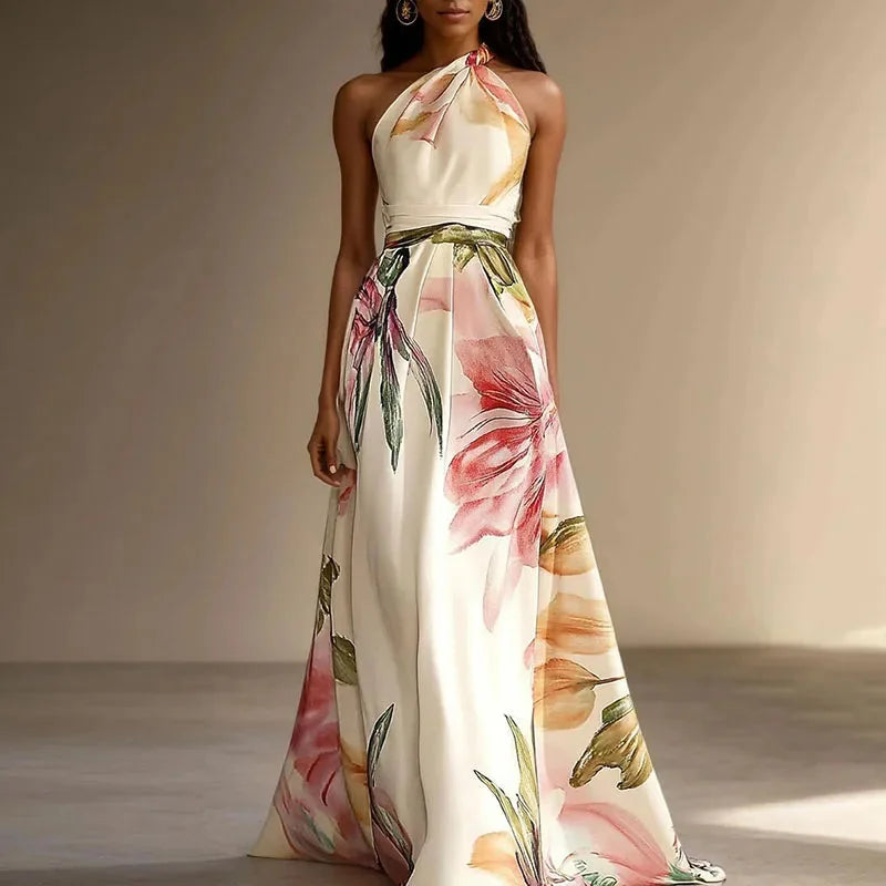 Vestido Largo Floral Elegante