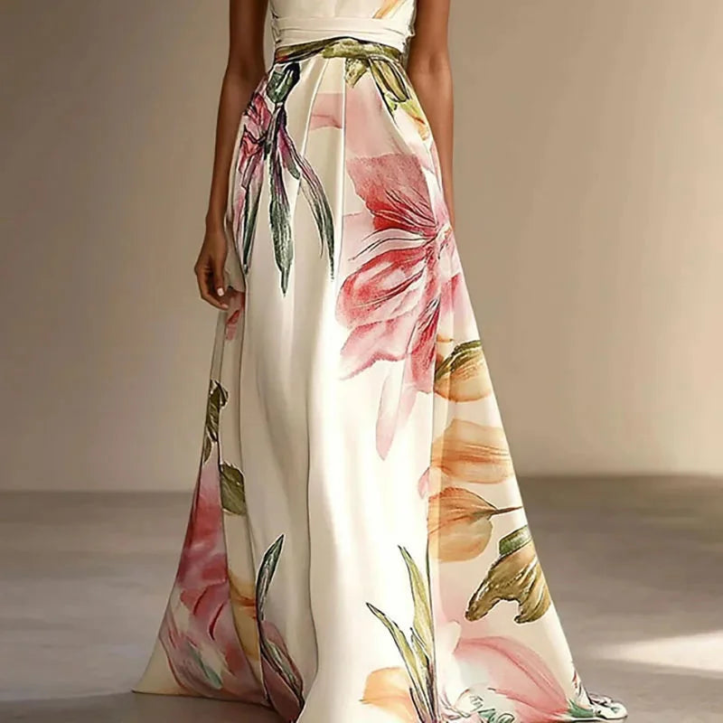 Vestido Largo Floral Elegante