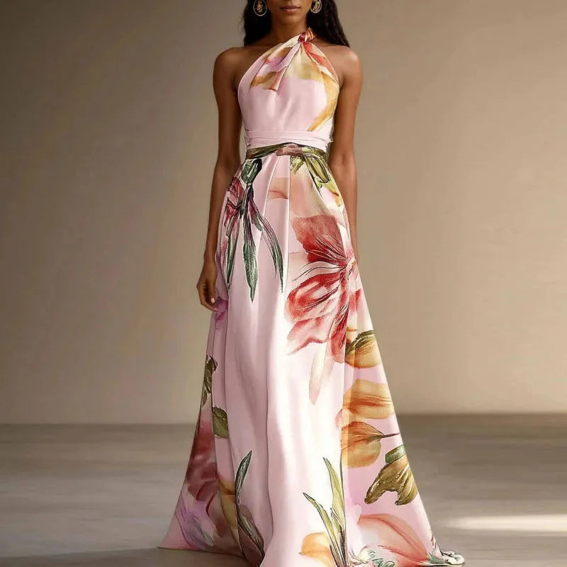 Vestido Largo Floral Elegante