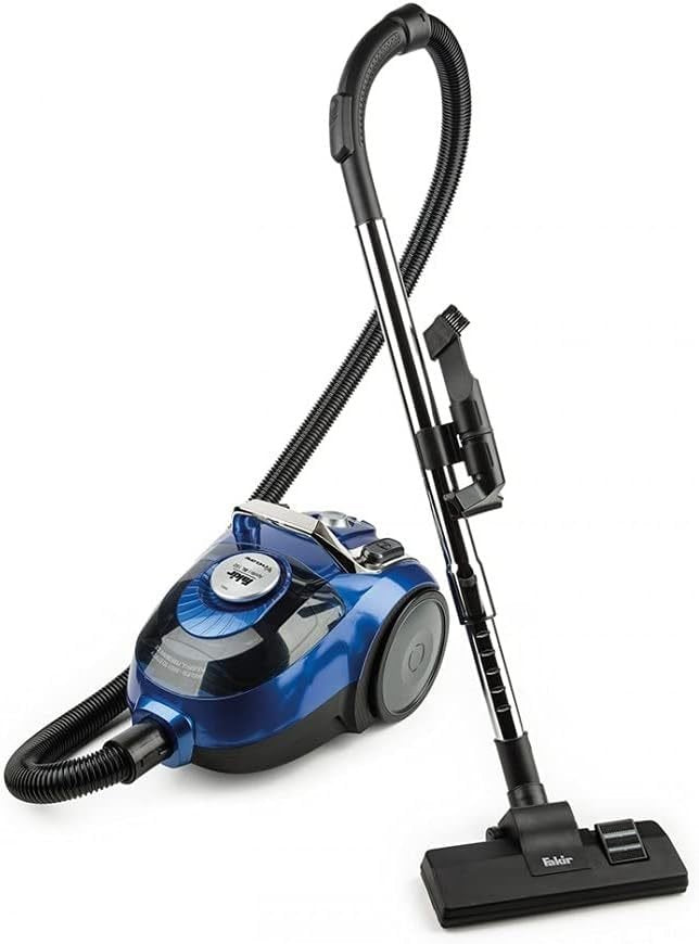 Fakir Apollo BL 150 Aspirador sin bolsa – Tecnología ciclónica, motor de alto rendimiento, filtro EPA 10, cepillo combinado, 800 W, azul/plata